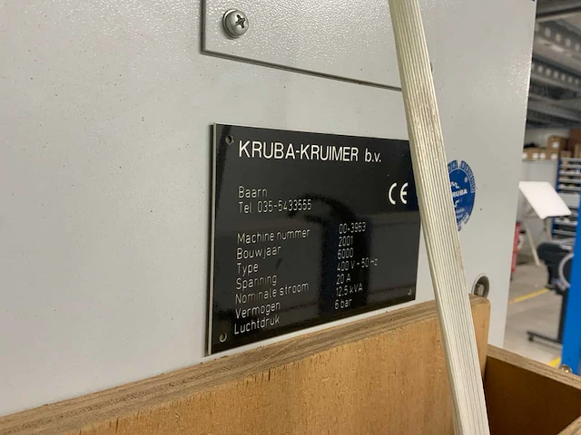 2001 kruba-kruimer 6000 cnc 3-kops inkroosmachine - afbeelding 18 van  28