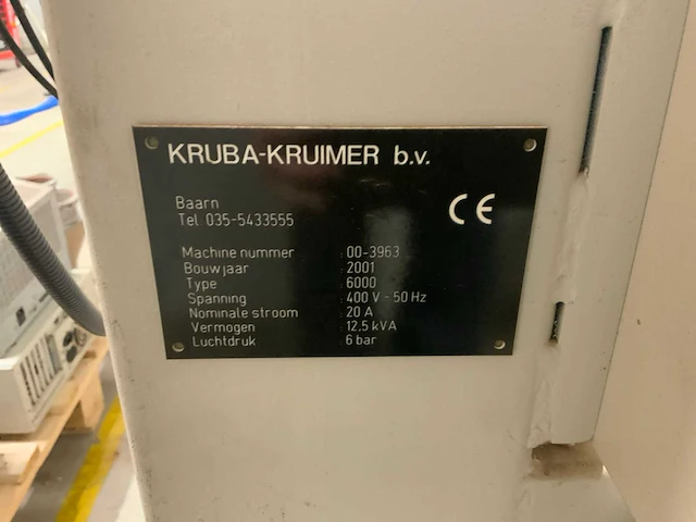 2001 kruba-kruimer 6000 cnc 3-kops inkroosmachine - afbeelding 19 van  28