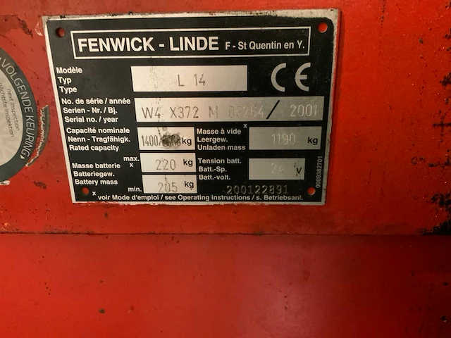 2001 linde l14 stapelaar - afbeelding 10 van  10