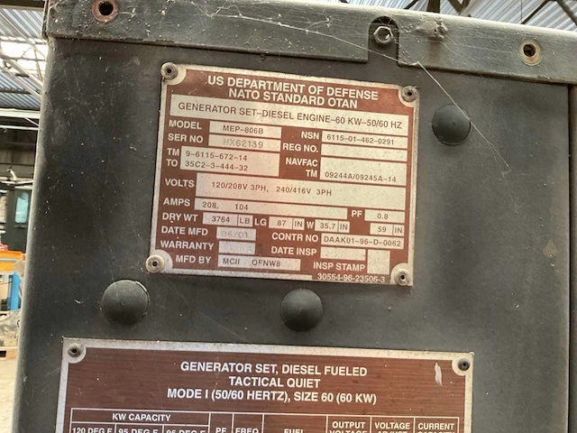 2001 mcii ofnw8 mep806b stroomgenerator - afbeelding 9 van  9