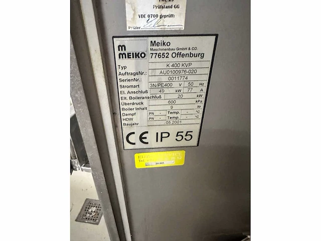 2001 meiko k 400 kvp korvenvaatwasmachine - afbeelding 11 van  12