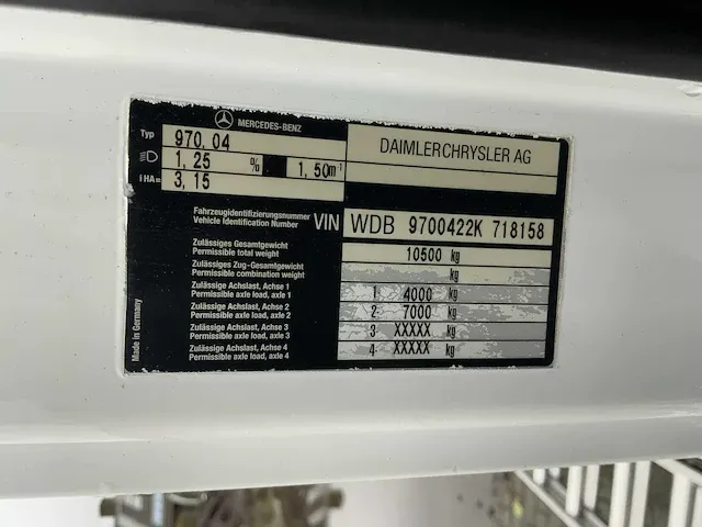 2001 mercedes-benz atego 1018 bedrijfswagen - afbeelding 13 van  20