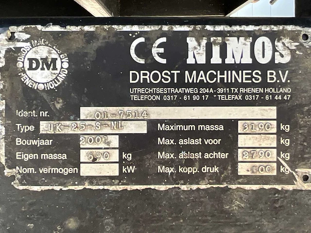 2001 nimos uk-2,5 s-nl kiepaanhangwagen - afbeelding 10 van  18