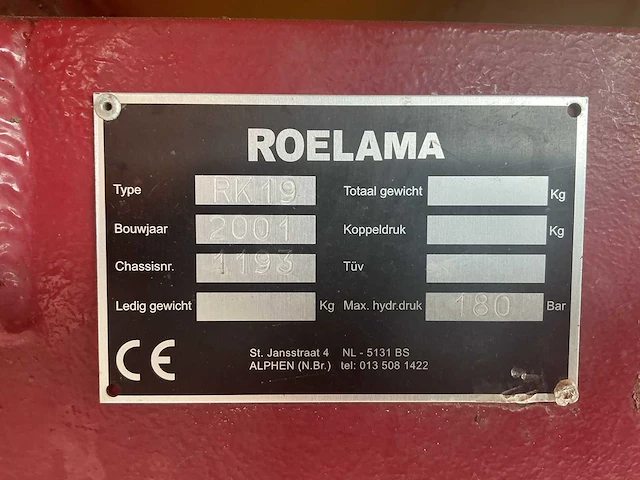 2001 roelama rk19 kipper - afbeelding 10 van  18