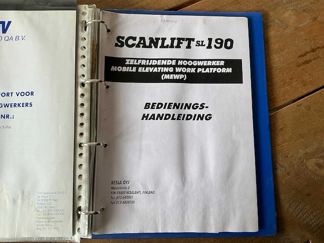 2001 scanlift sl 190 d hoogwerker - afbeelding 58 van  62