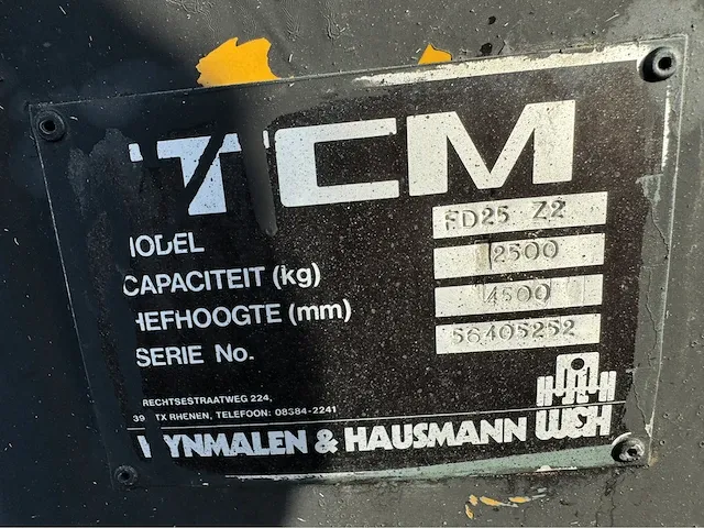 2001 tcm fd25 z2 vorkheftruck - afbeelding 3 van  11