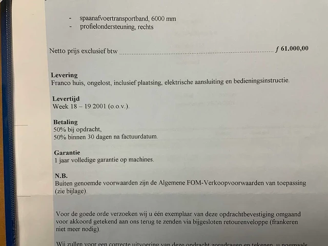2001 tekna tk145/12 dubbelkopzaagmachine - afbeelding 51 van  56