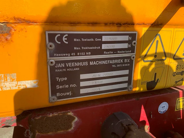 2001 veenhuis jvbk 200000 15 kuubs baggerkipper - afbeelding 23 van  23