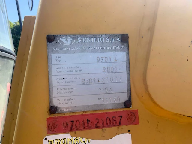 2001 venieri vf9013 shovel - afbeelding 28 van  34
