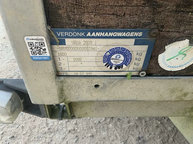 2001 verdonk vrda 2000 i aanhangwagen - afbeelding 8 van  8