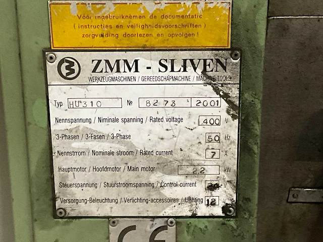 2001 zmm-sliven hu 310 centerdraaibank - afbeelding 9 van  9