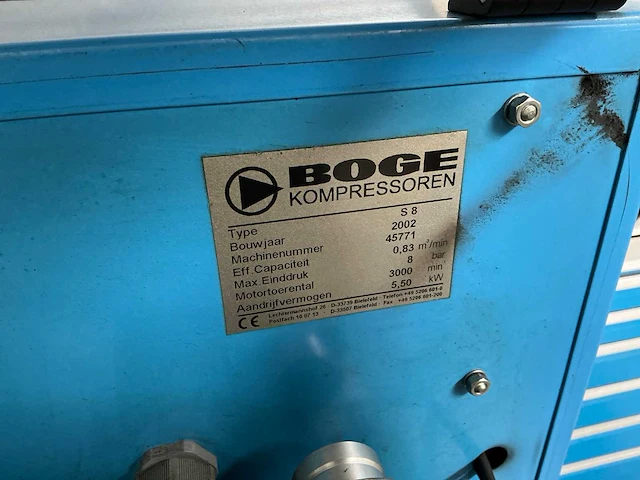 2002 boge sd8-270 geluidgedempte schroefcompressor - afbeelding 7 van  9