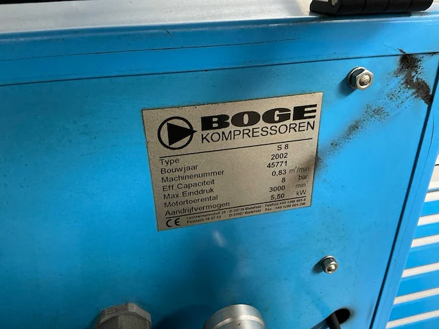 2002 boge sd8-270 geluidgedempte schroefcompressor - afbeelding 8 van  9