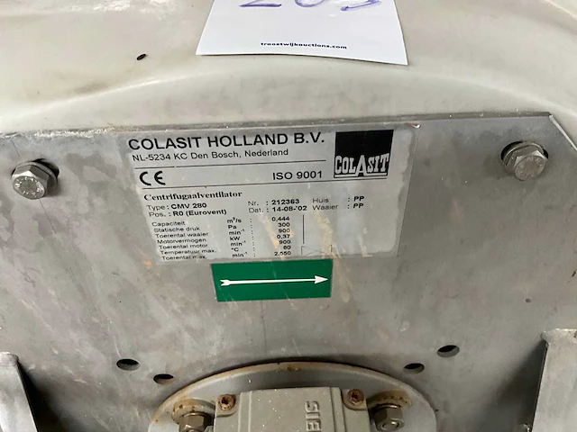 2002 colasit cmv 280 centrifugaalventilator - afbeelding 6 van  6
