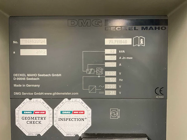 2002 deckel dm 50 evolution cnc bewerkingscentra - afbeelding 17 van  36