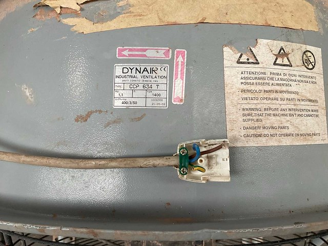 2002 dynair ccp 454 / 634 ventilator (2x) - afbeelding 7 van  9