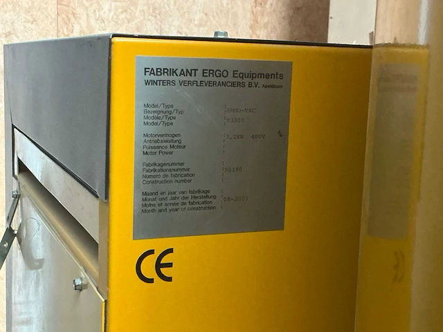 2002 ergovac turbo serie t3300 stofafzuiging - afbeelding 9 van  12