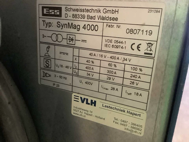 2002 ess synmag 4000 lasapparaat - afbeelding 6 van  7