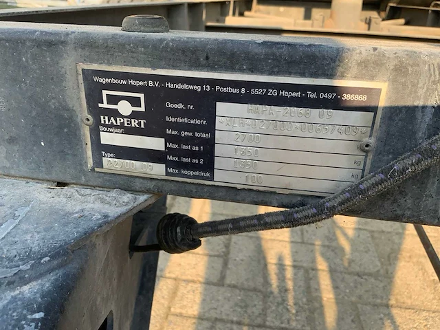 2002 hapert kipper aanhangwagen - afbeelding 4 van  15