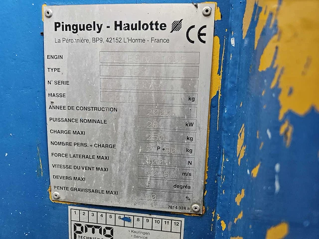 2002 haulotte h16tpx hoogwerker - afbeelding 2 van  10