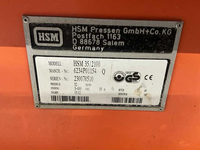 2002 hsm 35/2100 balenpers - afbeelding 4 van  12