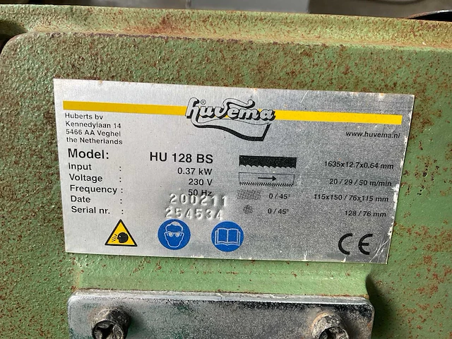 2002 huvema hu 128 bs bandzaagmachine - afbeelding 4 van  4