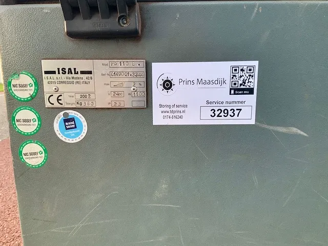 2002 isal pb110e veegmachine - afbeelding 10 van  21
