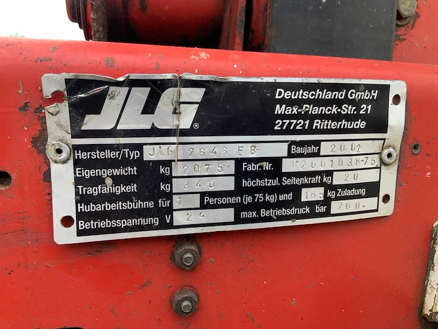 2002 jlg 2646e8 hoogwerker - afbeelding 11 van  22