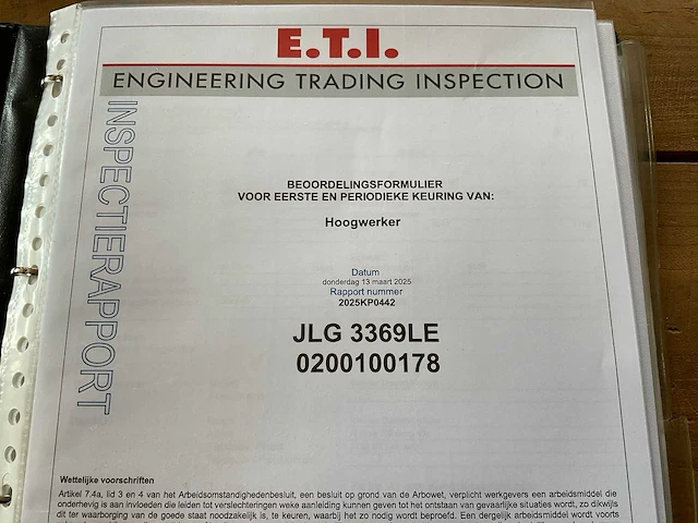 2002 jlg 3369 le hoogwerker - afbeelding 18 van  28