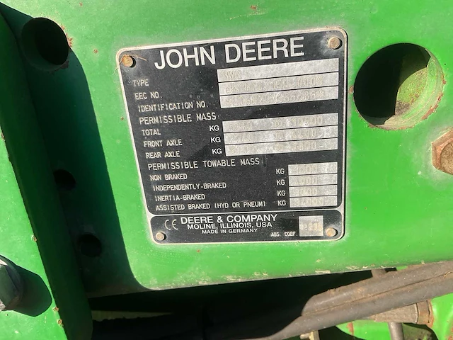 2002 john deere 6820 vierwielaangedreven landbouwtractor met voorlader - afbeelding 47 van  51