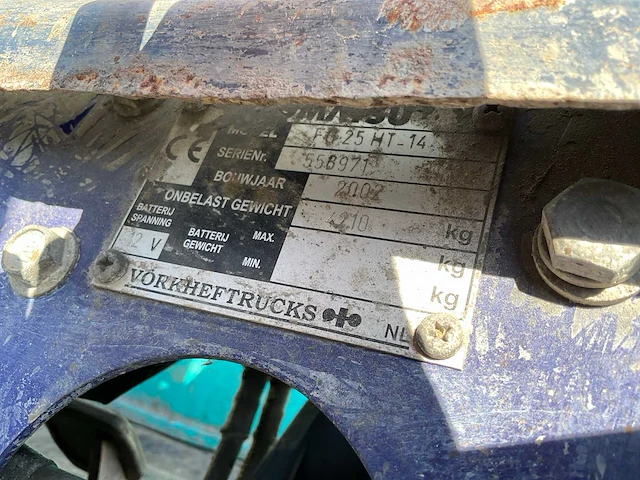 2002 komatsu fg25ht-14 vorkheftruck - afbeelding 7 van  15