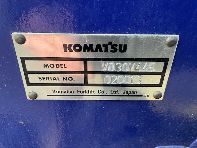2002 komatsu pd30t-14 vorkheftruck - afbeelding 17 van  25