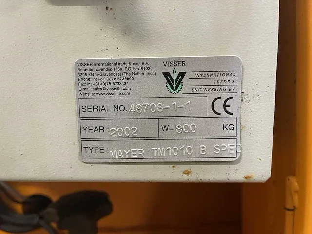 2002 mayer tm1010 oppotmachine - afbeelding 19 van  27