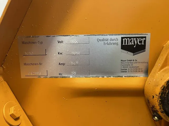 2002 mayer tm1010 oppotmachine - afbeelding 20 van  27