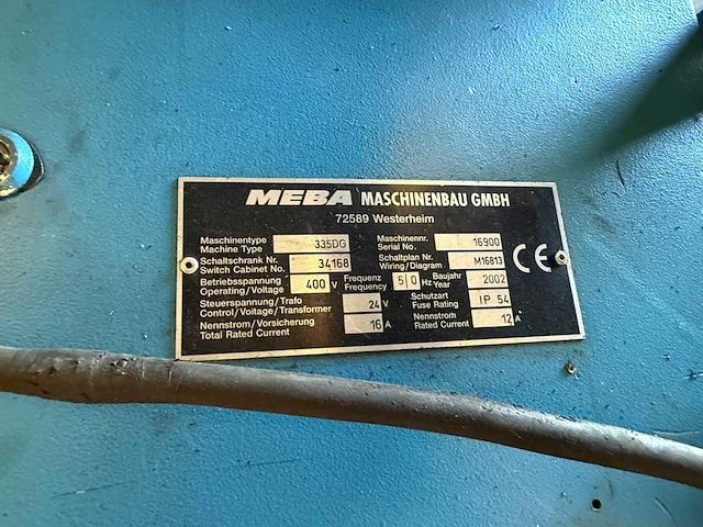 2002 meba eco-line 335dg afkortcirkelzaagmachine - afbeelding 2 van  9