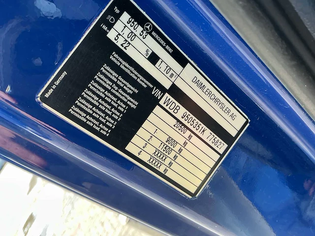 2002 mercedes-benz atego 950.53 vrachtwagen/oprijwagen - afbeelding 55 van  59