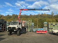 2002 mercedes-benz unimog u2150l met palfinger pk 9501 kraan en hoogwerkerbak - afbeelding 3 van  69