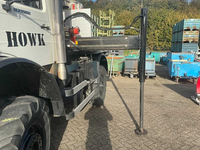 2002 mercedes-benz unimog u2150l met palfinger pk 9501 kraan en hoogwerkerbak - afbeelding 13 van  69