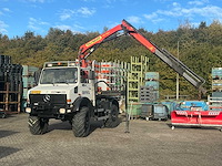 2002 mercedes-benz unimog u2150l met palfinger pk 9501 kraan en hoogwerkerbak - afbeelding 68 van  69