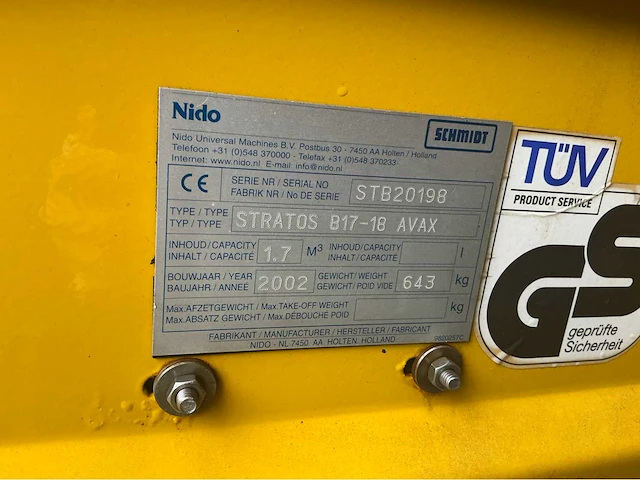 2002 nido stratos b17-18 avax zoutstrooier - afbeelding 20 van  31