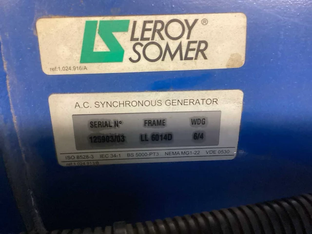 2002 perkins leroy summer pes01 noodstroomaggregaat - afbeelding 15 van  32