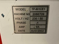 2002 sal-tech tp-601ce1 automatische omsnoeringsmachine - afbeelding 7 van  7