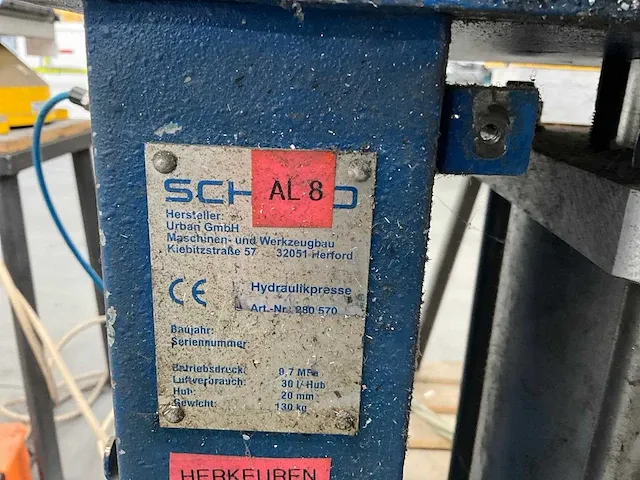 2002 schüco hydraulikpresse pers - afbeelding 3 van  11