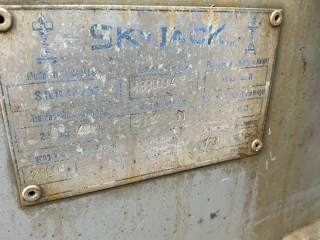 2002 skyjack sjlb32 elektrische hoogwerker - afbeelding 5 van  13