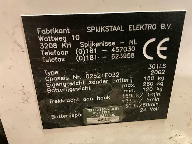2002 spijkstaal 301ls industriële trekker - afbeelding 4 van  12