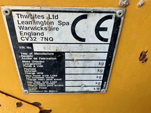 2002 thwaites 3 tonne dumper - afbeelding 10 van  18