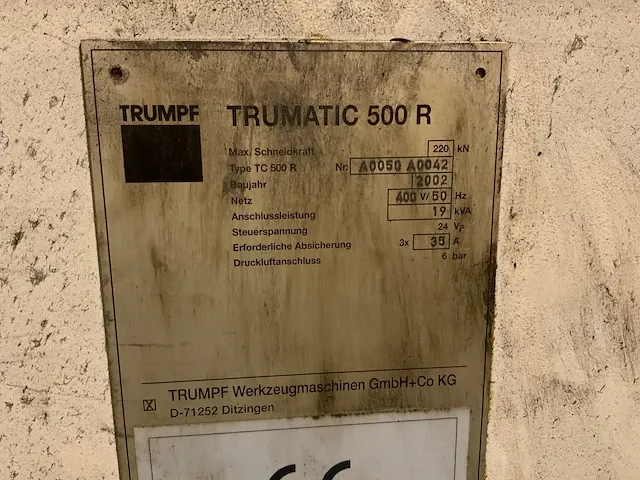 2002 trumpf trumatic 500r-1300 pons-nibbelmachine - afbeelding 9 van  27
