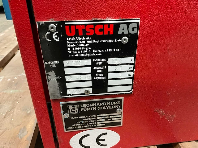 2002 utsch r 230 d overige plaatbewerkingsmachines - afbeelding 7 van  8