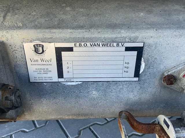 2002 van weel weea-1304 schamel aanhangwagen - afbeelding 24 van  25