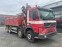 2002 volvo fm12.380 8x4 vrachtwagen tipper met atlas terex 125.2 a2 kraan - afbeelding 4 van  70